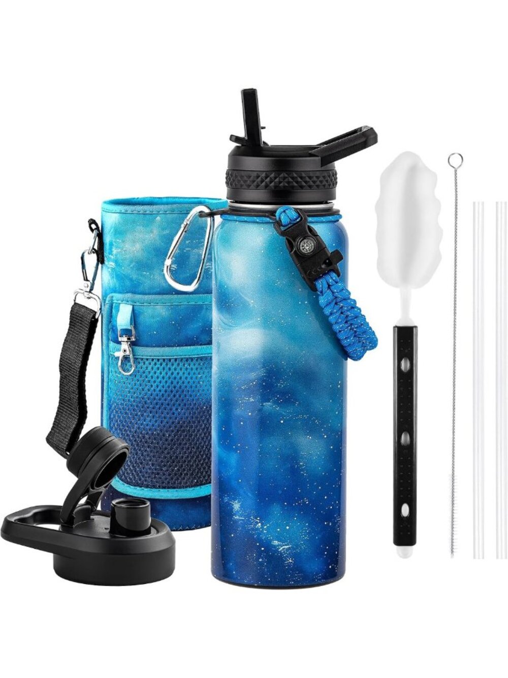 40 oz Insulated Water Bottle - Triple Wall Vacuum Stainless Steel, Keeps Drinks